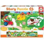 Educa Историята на фермата - панорамен пъзел (edu18900)