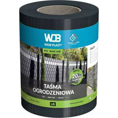 WDB Stínící panelové pásy Basic 19x50m RA7016 + klip