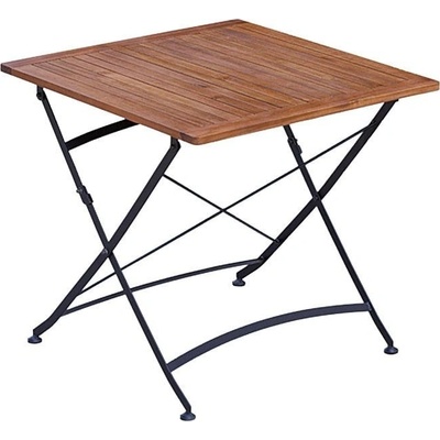 Sunfun Moni Balkónový stôl sklopný, 75 × 75 cm, drevo z akácie, oceľ, 1302515