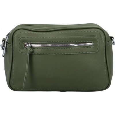 Příjemná dámská koženková crossbody Ivette tmavě zelená
