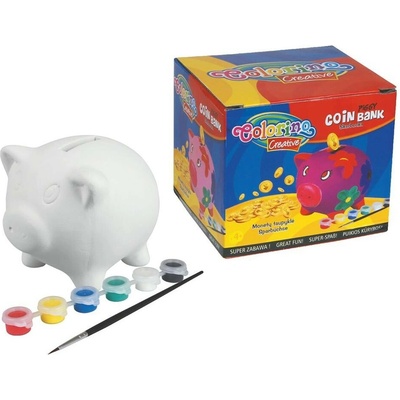 Colorino Kids Pokladnička na vymaľovanie Autíčko