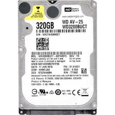 WD 320GB SATA II 2,5", WD3200BUCT
