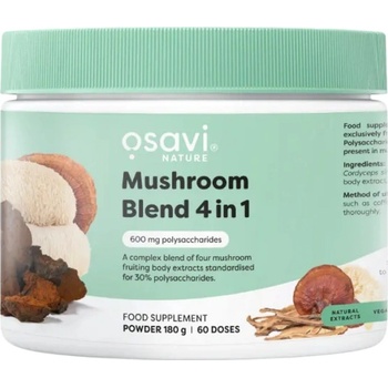 Osavi Mushroom Blend 4 in 1 | Lion's Mane, Cordyceps, Reishi & Chaga [180 грама] Натурален