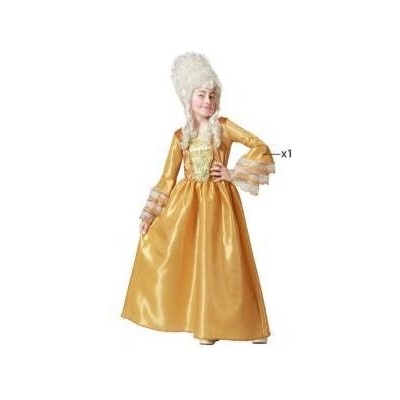 BigBuy Carnival Маскировъчен костюм за деца Куртизанка Златен Размер 3-4 години