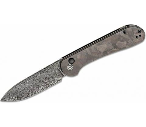 CIVIVI Button Lock Elementum CF/Damascus