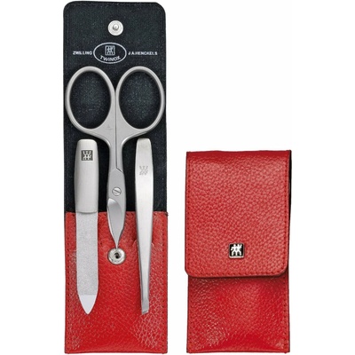 Zwilling Beauty Solingen Manikúra 3dílná Twinox Asian Competence červená