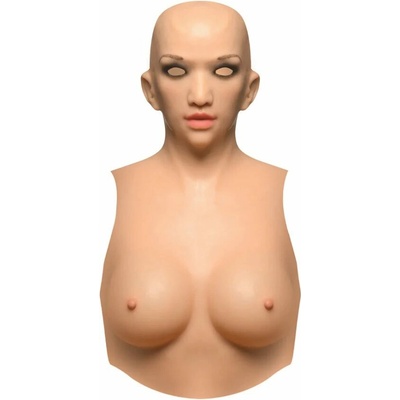 Sexy Skin Suit Silicone Head Face and C Cup Breasts