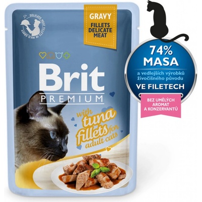 Brit Premium Cat Delicate Fillets in Gravy Tuna 85 g