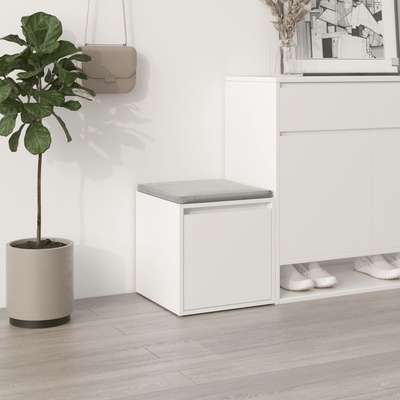 vidaXL Úložný box se zásuvkou bílý 40,5 x 40 x 40 cm kompozitní dřevo