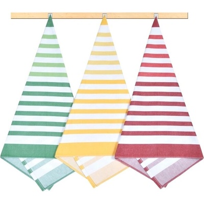 Bellatex Pruh 50 x 70 cm 3 ks Červená Zelená Bílá