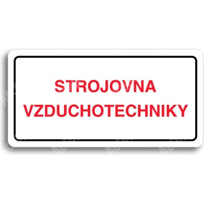 ACCEPT Piktogram STROJOVNA VZDUCHOTECHNIKY - bílá tabulka - barevný tisk