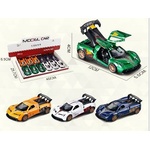 Babyhome Метална суперавтомобил кола Die Cast - С отварящи се вертикални врати (Gull-wing/Lambo style) и повдигащ се заден капак Цвят БЯЛ
