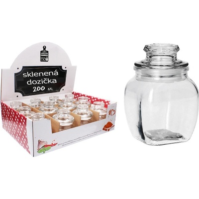 HOME Sklenená dóza 200 ml 10 x 6,5 cm