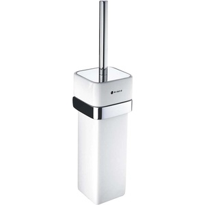 Nimco Kibo - Стенна четка за тоалетна с държач, бяла/хром Ki 14094K-26 (Ki 14094K-26)