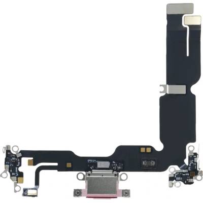 Nabíjecí obvod + Flex kabel iPhone 15 Plus – růžový – PULLED IPH2396