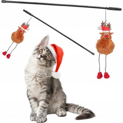 Trixie Xmas Reindeer Rod vánoční hrací prut se sobem 45 cm