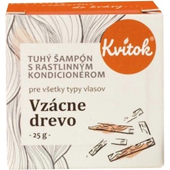 Kvitok Vzácne drevo tuhý šampón 25 g