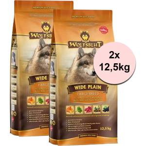 Wolfsblut Wide Plain Възрастен Големи Породи 2 x 12, 5 кг
