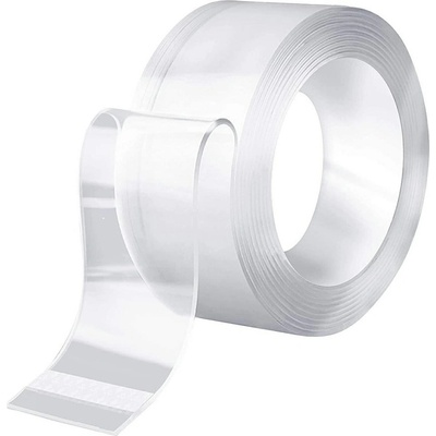 Solex Obojstranná transparentná opätovne použiteľná páska 30 mm x 1 mm x 3 m