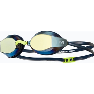 TYR Очила за плуване TYR Blackops 140 Ev Racing Mirrored gold/navy/yellow
