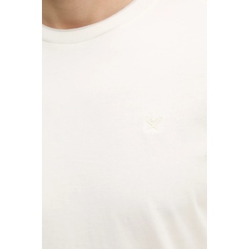 Hackett London Памучна тениска Hackett London в бяло с меланжов десен HM500886 (HM500886)