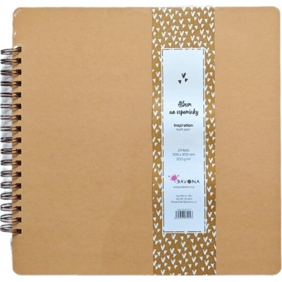 Davona Album kroužkové Scrapbook Inspiration 30 × 30 cm (300 g/m2, 24 listů) - kraft