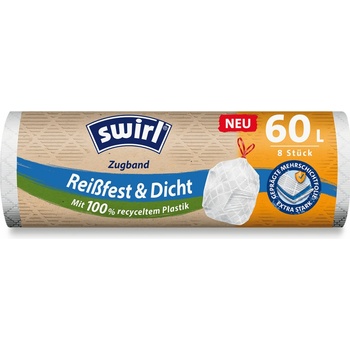 Swirl zatahovací pytle 60 l 8ks 33 µm bílé