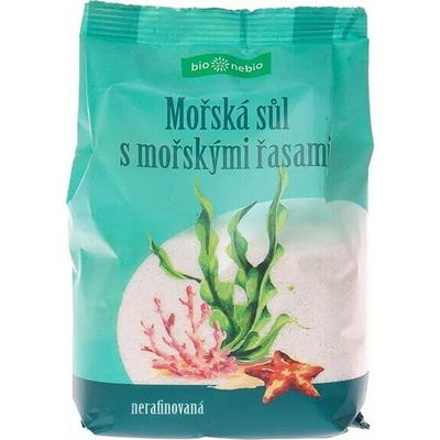 Bio nebio Nerafinovaná morská soľ s morskými riasami 500g BioNebio