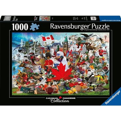 Ravensburger Пъзел Ravensburger от 1000 части - О, Канада! (12001006)