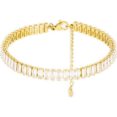 Preciosa Pozlacený náramek z oceli se zirkonií Luxe Glamour 7472Y00