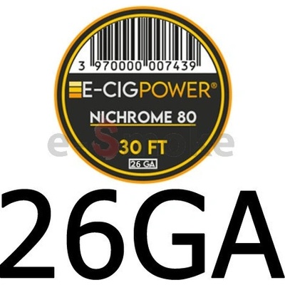 E Cig Power NICHROME 80 odporový drôt 9 m AWG 26 ga 0,40 mm