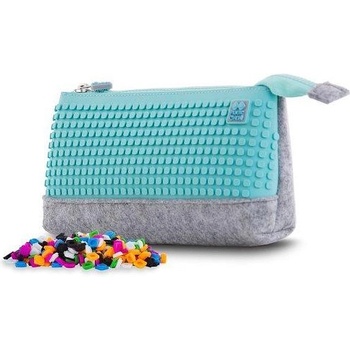 PIXIE CREW голям калъф СИВО/ТЮРКОАЗЕНО/РОЗОВО