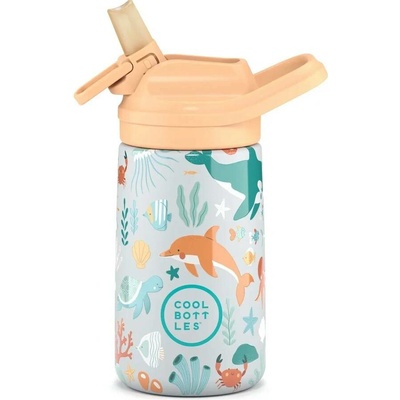 Cool Bottles dětská nerezová termoláhev Kiddie Underwater World 350 ml