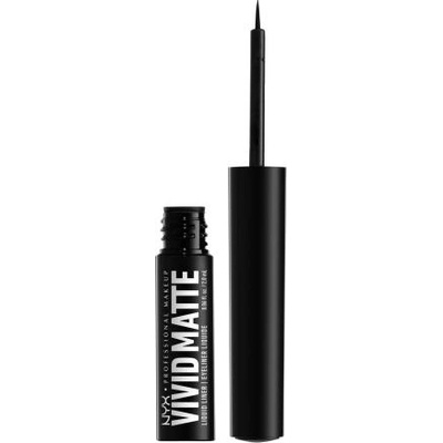 NYX Professional Makeup Vivid Matte течна матова очна линия 2 ml цвят черна