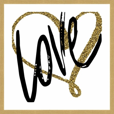 Nordic Style Obraz v ráme Love, 40 × 40 cm, OBRAZNORDICSTYLEFAP44640X40