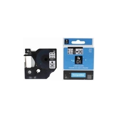 Naplnka Kompatibilná páska s Dymo 40913 / S0720680, 9mm x 7m, čierna tlač / biely podklad