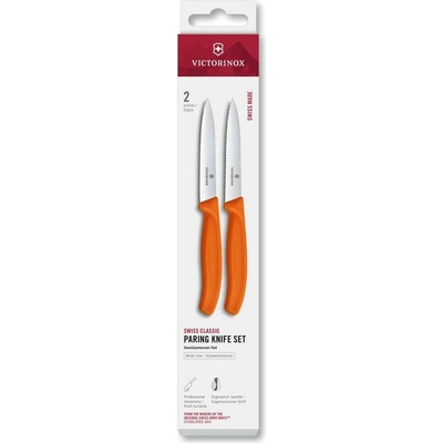 Victorinox Sada kuchynských nožov na zeleninu SWISS CLASSIC 10 cm 2 ks oranžová 6.7799.2C1