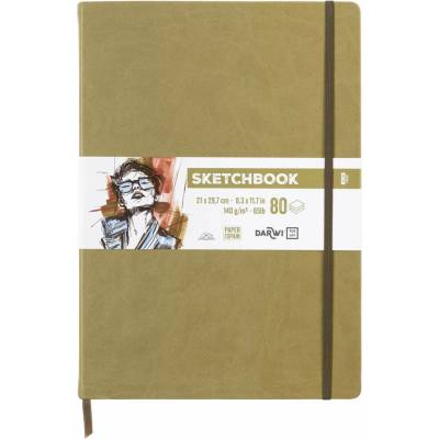 Darwi Skicovací blok Khaki A4 140 g/m² 80 listov