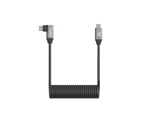 SmallRig 4792 USB-C Straight to USB-C Angled Coiled Data