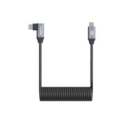 SmallRig 4792 USB-C Straight to USB-C Angled Coiled Data