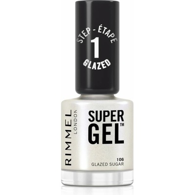 Rimmel Super Gel gélový lak na nechty bez použitia Uv Led lampy odtieň Glazed Sugar 106 12 ml