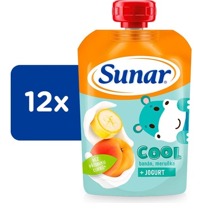SUNAR Cool Banán marhuľa a jogurt 12 x 110g