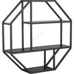 Actona Стенна полица SARON 77x77 см, черна (AO0166)