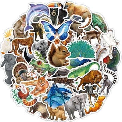 Sada 80 ks samolepek - Zoo