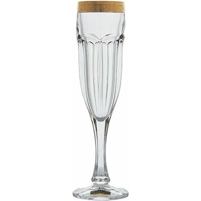 Crystal Bohemia BOHEMIA SAFARI GOLD POHÁR NA ŠAMPANSKÉ 6 x 150 ml