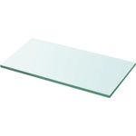 vidaXL Плоча за рафт, прозрачно стъкло, 30 x 12 см (243807)