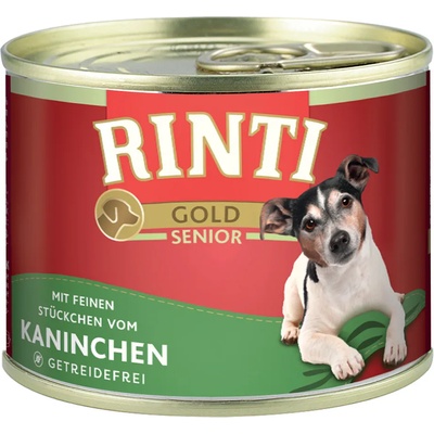 RINTI 24х185г Senior RINTI Gold, консервирана храна за кучета - със заешко