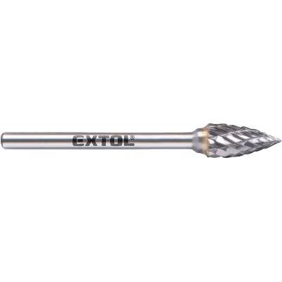 EXTOL fréza karbidová, ostrý oblouk, ⌀6 x 13 mm, ⌀stopky 3 mm, sek střední (double-cut) 8703863
