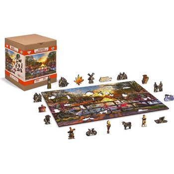 Image 1 of Wooden City - Puzzle Bicycles of Amsterdam - 300 piese