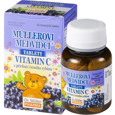 Dr. Müller Medvede čierna ríbezľa pre deti 45 cmúľaciech tabliet